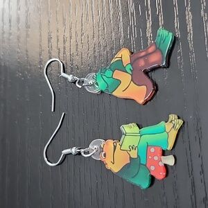Frog and Toad Lightweight Acrylic Earrings